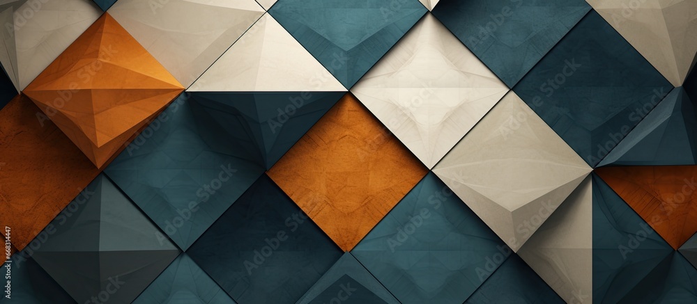 Poster modernized geometric repeat pattern with textures