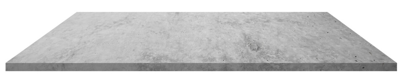 Concrete tabletop or shelf with texture surface ,Isolated Perspective Grey old cement counter,Floor plank template mock up for display products presentation