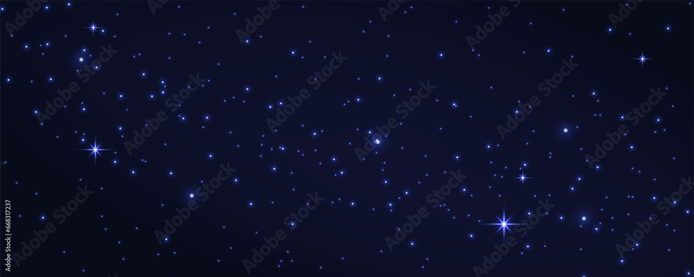Wall mural concept of web banner. magic color galaxy. horizontal space background with realistic nebula, stardu