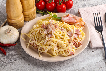 Italian pasta spaghetti Carbonara