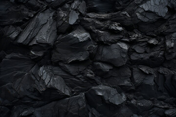 Black charcoal texture background. Generative AI