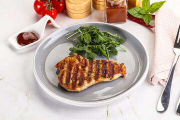 Delicous grilled pork meat steak