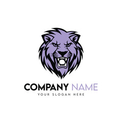 Lion logo design. Lion head vector logo template. Lion head logo template