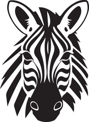 Smile Zebra Face , Vector Template for Cutting and Printing
