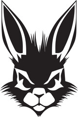 Obraz premium Rabbit Face, Vector Template for Cutting and Printing