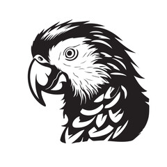 Parrot Face, Vector Template for Cutting and Printing