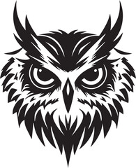 Obraz premium Owl Face, Vector Template for Cutting and Printing