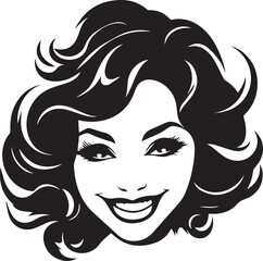 Smile Cinderella Face , Vector Template for Cutting and Printing