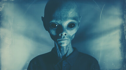 portrait photo of an alien, generative ai 