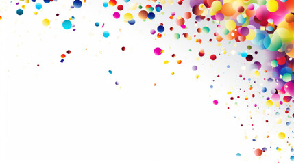Happy New Year, Fantasy Colorful Confetti on white background