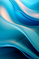 Abstract Blue Crystal Forms in Vibrant Geometric Pattern