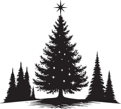 christmas tree EPS, christmas tree Silhouette, christmas tree Vector, christmas tree Cut File, christmas tree Vector