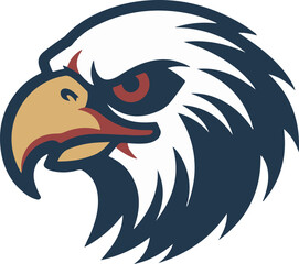 Vector logo of the white-headed eagle's head