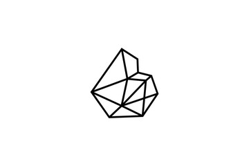 Emerald design logo with line art design style