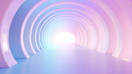 Infinite Pastel Tunnel of Light