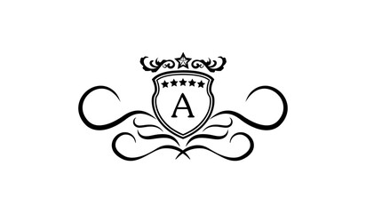 Luxury shield with crown Logo A