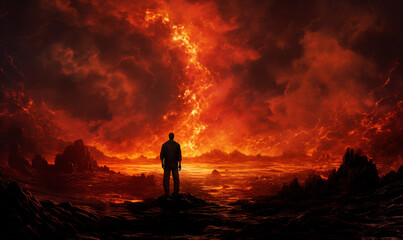 Obraz premium fire in the sky