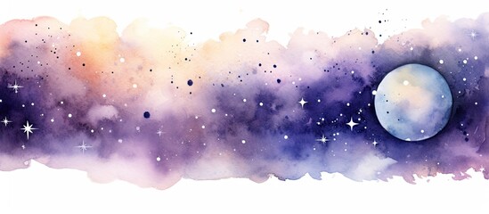 Starry cosmos in watercolor