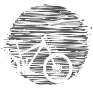 Mountain Bike on a graphic design background