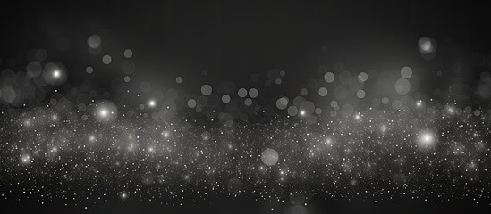Grey bokeh circles in abstract glamour background illustrated with particles - obrazy, fototapety, plakaty