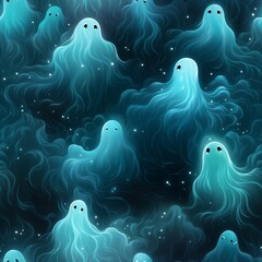 Fototapeta na wymiar cute ghost seamless pattern 