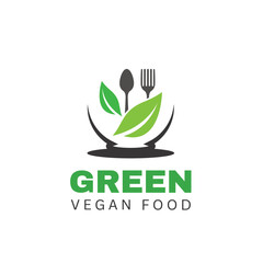  Vegan logo sign mark green vegetarian symbol vector icon element