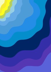 illustration of wave stripes of different colors