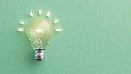 Light bulb, creative symbol,  leadership, and different business creative idea concept. Generative AI