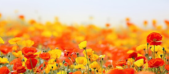 Colorful flower field - obrazy, fototapety, plakaty