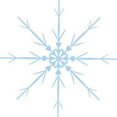 Exquisite Snowflake Intricately Detailed Vector Illustration Perfect for Winter themed Imagery Captivating Masterfully сrafted Snow Design your projects December holidays concept Blue element Heart