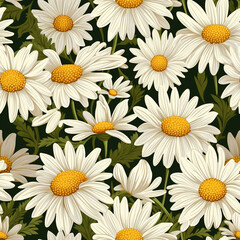 Fototapeta premium Collage art daisy image for eye-catching attention