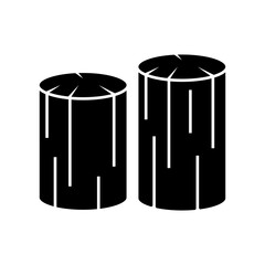 Wood log icon vector