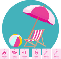 Beach Off nerdy science themed funny vector design