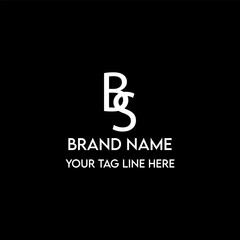 BS letter logo creative design with vector graphic, BS simple and modern logo in triangle shape. Vector illustration