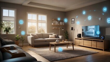Fototapeta premium The Connected Home: A Glimpse into the Internet of Things 