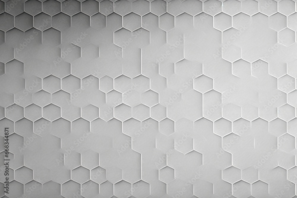 Poster white hexagon pattern background