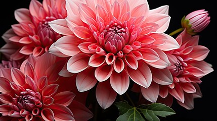 Chrysanthemum bright pink flower. Floral flower illustration. Generative AI