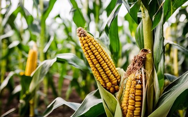 Corn or maize field garden agriculture in countryside