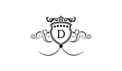 invitation card with rings logo D