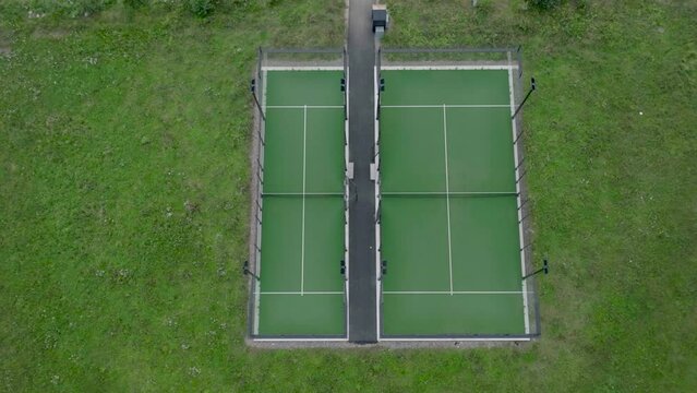 Padle tennis court outside in Sweden