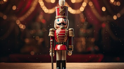 a nutcracker dressed as a toy soldier generative AI