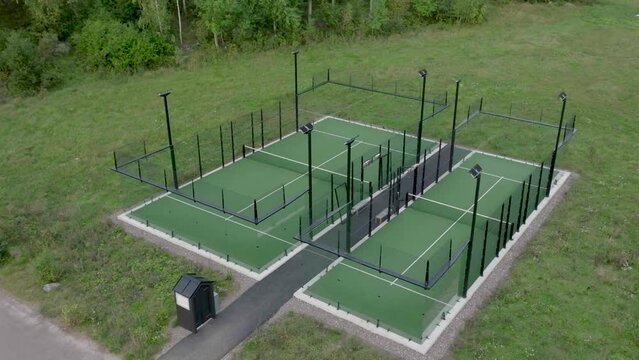 Padle tennis court outside in Sweden