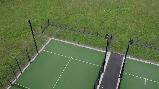 Padle tennis court outside in Sweden