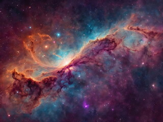Obraz na płótnie Canvas Colorful space galaxy cloud. Stary night cosmos. Universe science astronomy. Supernova background wallpaper