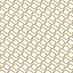 Luxury seamless geometric pattern with hexagon
 shape and line, png isolated on transparent background.