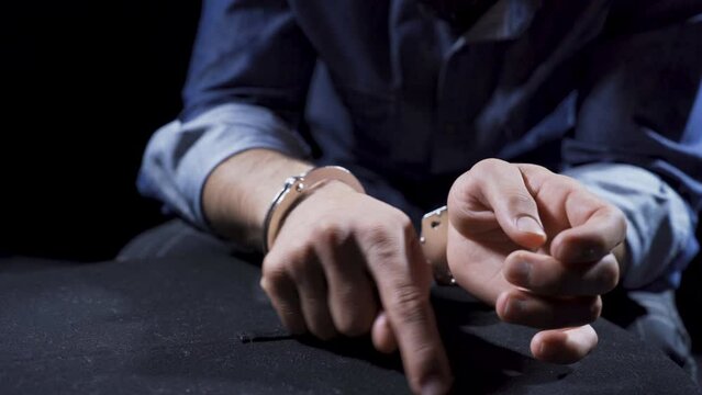 Unfree criminal or captive male hands.