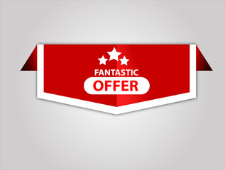 red flat sale banner for fantastic offer poster and banner