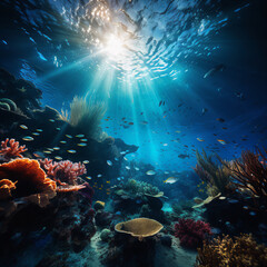 Fototapeta na wymiar Ultra HD Underwater Background: High-Resolution Capture