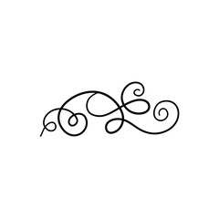  flourish swirls vector. decorative elements.