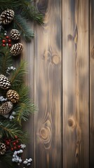 Marry Christmas Background wood and balls bright wallpaper